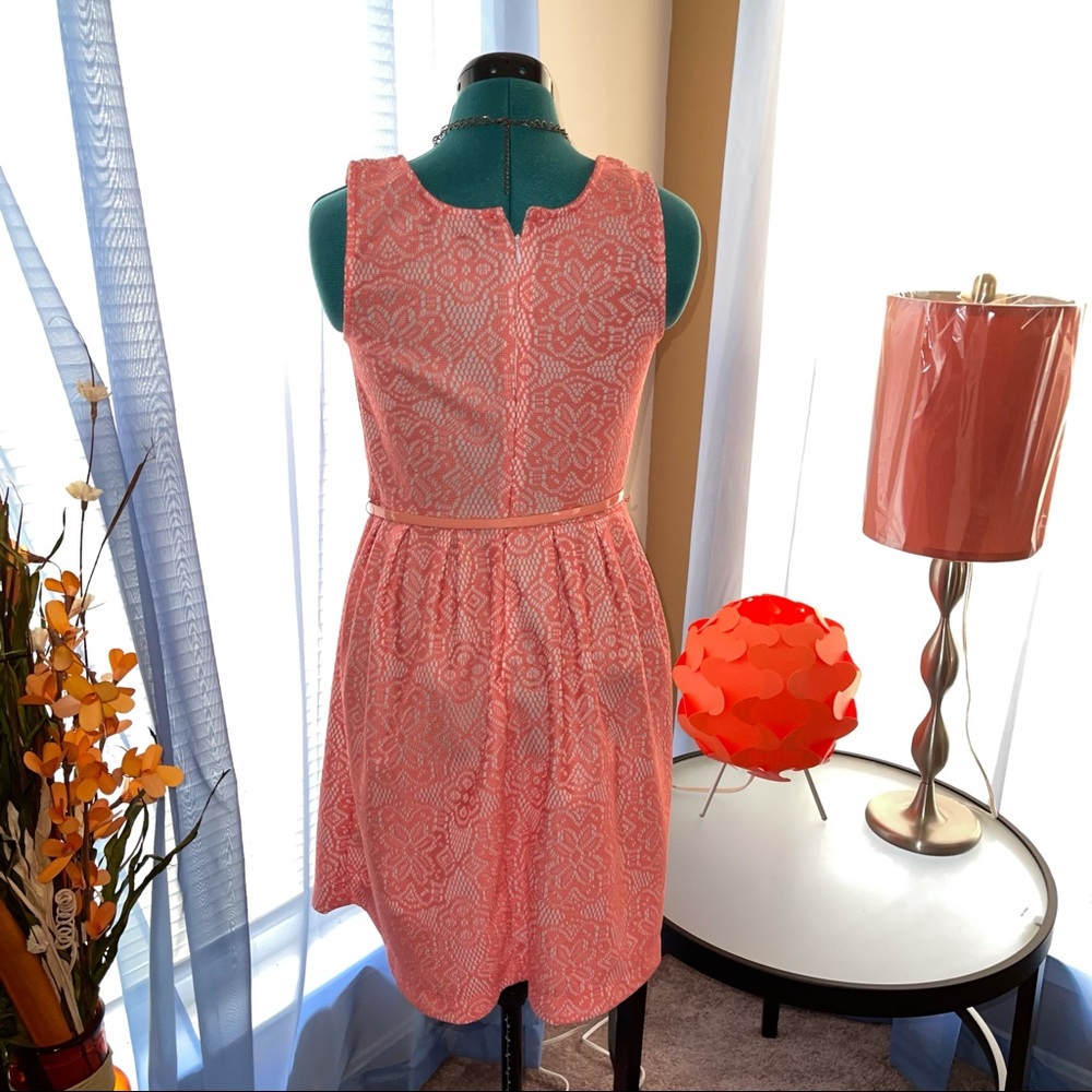 George | Sleeveless A-Line Orange Dress - Picture 5 of 6